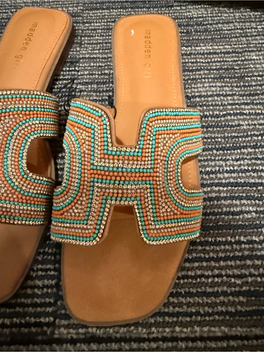 Madden Girl Hally Beaded Summer Sandals - - Picture 3 of 5